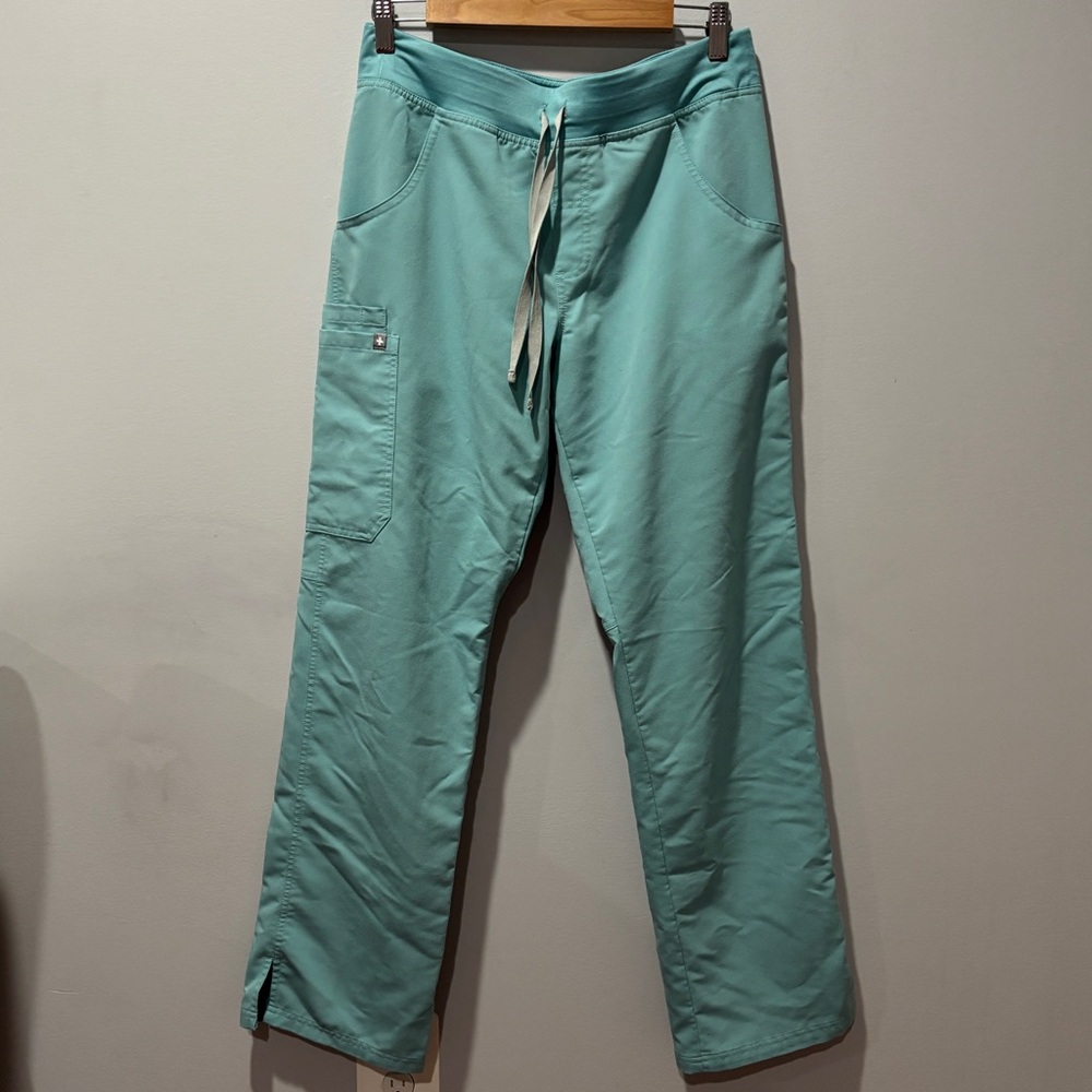 Figs Kade Cargo Womens Size M Scrub Pants Teal STYLE#: T21004 - Picture 5 of 8